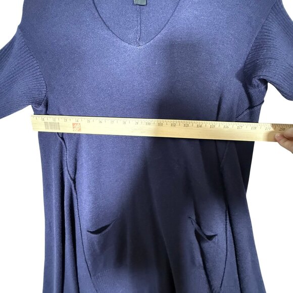 Jeune Jeunesse Navy Blue Lagenlook Dress Knit Loose S/M - Picture 5 of 7
